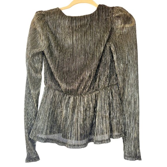 Simply Vera Vera Wang Puff Sleeve Peplum Top - Picture 2 of 3